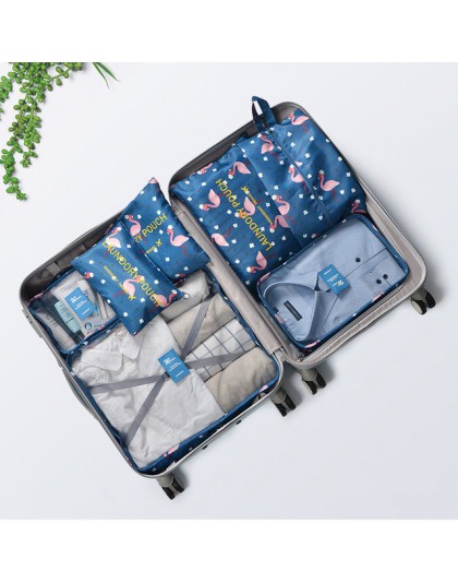 RUPUTIN 7 sztuk/zestaw organizator podróży walizka ubrania wykończenie zestaw przenośny partycji etui torby do przechowywania st
