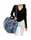 Składana torba podróżna kobiet duża pojemność przenośna torba na ramię na ramię Cartoon drukowanie wodoodporna bagażu na ramię h