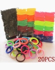 20 sztuk/partia Kolorowe Elastyczna Guma Tie Gum Hairbands Włosów Linowe Ponytail Posiadacze ren Akcesoria Do Włosów dla Dziewcz