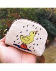 Śliczne portfel kobiety Vintage płótno powłoki portmonetka Lady portfel z saszetką na karty dzieci Cartoon Totoro/Fox/sowa małe 