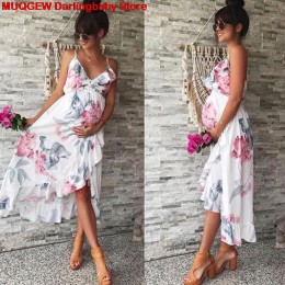 Sukienka ciążowa odzież ciążowa ciąża sukienka w ciąży sukienka na co dzień kwiatowy Falbala ciąży sukienka wygodne Sundress