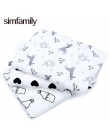 [Simfamily] 1 pc koc Dziecko 100% bawełna noworodka cartoon Podwójnej Gazy do przewijania wrap miękkie oddychające Flamingo proj