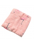 Bawełna Koc Dziecko Flamingo Miękkie wielofunkcyjny Muślinu Dziecko Koce Pościel Dla Niemowląt Przewijać Dziecko Ręcznik Dla Now