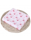 Puseky Flamingo Rose owoce Druku Muślinu Dziecko Koce Pościel Dla Niemowląt Przewijać Dziecko Ręcznik Dla Noworodków Przewijać D