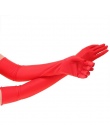 1 Para Długie Finger Elbow Rękawice Ochrona Przed Słońcem Opera Wieczorne Party Prom Kostium Moda Rękawice Black Red White