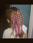 6 sztuk/partia Rainbow Kolor Pałąk Słodkie Dziewczyny Nakrycia Głowy pasma Włosów Kryształ Długie Elastyczne Opaski Do Włosów Ak