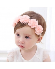Nowe Dziecko Kwiat Pałąk Pink Ribbon Opaski Do Włosów Handmade DIY Nakrycia Głowy akcesoria Do Włosów dla Dzieci Newborn Maluch