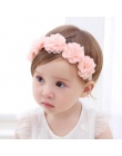 Nowe Dziecko Kwiat Pałąk Pink Ribbon Opaski Do Włosów Handmade DIY Nakrycia Głowy akcesoria Do Włosów dla Dzieci Newborn Maluch
