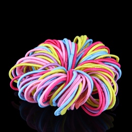 100 sztuk/paczka Dziewczyny Opaski Elastyczne Włosy Kucyk Tie Gum Holder Akcesoria Kobiety Multicolor Bowknot Spinki Do Włosów G