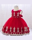2018 Nowy Lace Baby Girl Dress 9 m-24 m 1 Lat Dziewczynek Urodziny Suknie Vestido birthday party księżniczka sukienka