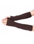 Winter Glove Nadgarstek Ręka Ręka Czarne rękawiczki Długie Rękawiczki Bez Palców Z Dzianiny Cieplej Mitten
