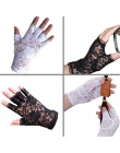 2016 Kobiety w stylu vintage Niesamowite Goth Party Koronkowe Rękawiczki Bez Palców Rękawice anty-uv ochrony przeciwsłonecznej S