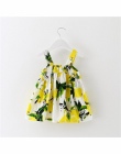 Trendy sundress dla niemowląt noworodka dziewczynka little dress lemon 1st urodziny strój lato boho kids party wakacje kostium v