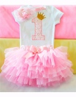 12 miesięcy My Little Baby Girl 1st Urodziny Sukienki Dla Dziewczynek Niemowlę Party Stroje Pierwsze Urodziny Garnitury (Pajacyk