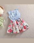 BibiCola Lato Dziewczynek Ubierać Berbeć Dziewczyny Denim Sukienki odzież Dla Dzieci Princess Dress sukienka niemowlę dziewczynk
