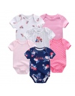 6 sztuk/partia noworodka body niemowlęce krótki sleevele ubrania dla dzieci O-neck 0-12 m dziecko Kombinezon 100% Bawełniane ubr