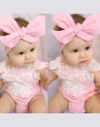2 SZTUK Super Śliczny Różowy Romper dla dziecka dziewczyny Newborn Baby Girl Sunsuit Pajacyki Kombinezon Koronki Kwiatowy Ubrani