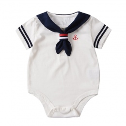 Baby Boy Pajacyki Nowy Lato Z Krótkim Rękawem Sailor Noworodka Ubrania Dla Dzieci Bawełna Niemowląt Kostium Dziewczynek Chłopcy 