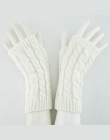 Rękawiczki damskie Stylowe ogrzewacz dłoni rękawiczki zimowe kobiet Arm Szydełka Dziania faux Wełna Mitten ciepłe Rękawiczki Bez