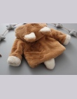 Newborn Baby Dziewczyny Ubrania Zimowe Kurtki Ciepłe Futerko Kurtka Polarowa Płaszcz Dzieci Ucha Królika Z Kapturem Odzieży Wier