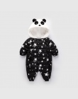 Wiosna Zima Panda Baby Pajacyki Kombinezony Bodysuit Ubrania Kombinezon Noworodka Dziewczynka Chłopiec Kaczki Dół Snowsuit Dziec