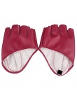 1 para Moda Rękawice Half Finger PU Skórzane Ladys Fingerless Jazdy Pokaż Akcesoria Taneczne guantes mujer