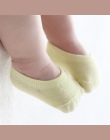 Cukierki Kolor New Born Baby Skarpety Podłogowe Krótki Anti Slip Skarpetki Dla Niemowląt Chłopcy Dziewczyny Solid Color