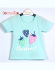 Nowe Sportowe Dla Dzieci Dziewczyny Chłopcy koszulka Z Krótkim Rękawem Strawberry Wzór koszulki dla Dziewczynek Bawełniane Ubran