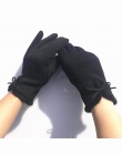 Nowa Marka Wysokiej Jakości Zimowe damskie Bawełniane Rękawiczki Wełniane Eleganckie Ciepłe Białe Pluszowe Łuk Glove Rękawice Ka