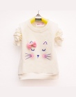 Lawadka Kot Kreskówka Dziecko Dziewczyny T-shirt Z Długim Rękawem Zespół Sportowe Koszulki dla Dziewczynek Bawełniane Ubrania Dl