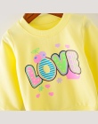 Lawadka Marka Miłość Wzór Z Długim Rękawem Topy Jesień Odzież Baby Boy Dziewczyny Bluzy Dla Dzieci t-shirty dla Babys Dziewczyny