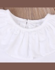 Baby Girl Ubrania Miękkie Bawełniane Bez Rękawów Ruffles Casual Topy Crew Neck Lato Bluzka Stałe Biała Koszula noworodka ubrania