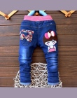Cartoon Baby Boy Ubrania Jeansowe Spodnie W Pasie Na Co Dzień Drukowane Malucha Spodnie Dziewczęce Spodnie Jeansy Dla Dzieci do 