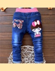 Wyprzedaż Dziecko Denim Spodnie Fashon Elastyczny Pas Baby Boy Jeans Cartoon Odzież Dla Niemowląt Cute Dziewczynka Top Trendów D