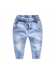 ON Hello Cieszyć Dziewczyny jeans spodnie wiosna Jesień 2018 ubrania dla dzieci dżinsy niebieskie jeansowe spodnie na co dzień s