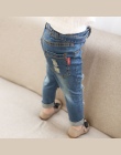 Detal 2018 Dzieci Chłopcy Dziewczęta Spodnie Jeansowe Jesień Projektant Mody Spodnie Chłopiec Dziewczyna Denim Spodnie Casual Be