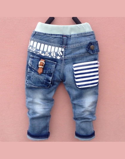 New18M-6Y lato Wiosna chłopiec spodnie jeansowe jesień dzieci dziecko dżinsy denim spodnie Bezpłatną wysyłkę dzieci