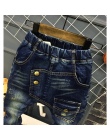 Spodnie Jeans chłopcy List 2018 Moda Chłopców Dżinsy na Wiosnę Jesień dzieci Haren Spodnie Jeansowe Dzieci Dark Blue Zaprojektow