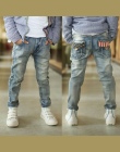 Moda dla dzieci dżinsy z jasnym kolorze miękkiego materiału 2018 Nowa wiosna jeans chłopak dla 110 120 130 140 150 wysokość B130