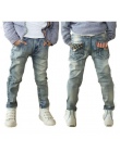 Moda dla dzieci dżinsy z jasnym kolorze miękkiego materiału 2018 Nowa wiosna jeans chłopak dla 110 120 130 140 150 wysokość B130