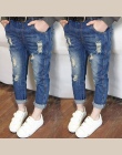 2018 Dziewczyny jeans spodnie wiosna Jesień odzież dziecięca niebieskie dżinsy spodnie na co dzień spodnie jeansowe Spodnie jean