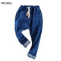 MRJMSL dzieci Wiosna Jesień Ubrania Dziewczyny spodnie dzieci harem spodnie dla chłopców denim jeans spodnie pięć kolorów 2018