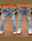 Najnowszy styl Światła-kolor miękkie spodnie jeansowe chłopcy jeans 2018 Wiosna Jesień moda dzieci jean dla wieku od 3 do 13 lat