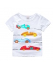 V-TREE Letnie Dziecko Chłopcy T Shirt Cartoon Samochód Druku Bawełna Topy koszulki T Shirt Dla Chłopców Dzieci Dzieci Znosić Ubr