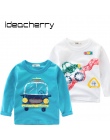 Ideacherry Marka Wiosna Dzieci Chłopcy Długie Rękawy Koszulki Bawełniane Samochód Kreskówki Koszulka Dla Dzieci Ubrania Dla Dzie