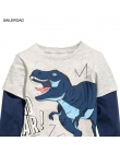 SAILEROAD Dinozaura Kreskówki Chłopcy Z Długim Rękawem T Shirt Dla 2-8Years Stare Bawełny Dzieci Dzieci Chłopcy Topy Koszulki T 