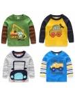 Chłopcy T-shirt Dla Dzieci Trójniki Baby Boy Dziecko Kreskówki Wiosną Dzieci Tee Długim Rękawem Szwy Bawełna Samochody Ciężarowe