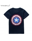 Yilaku Chłopcy T shirt Letnie Ubrania Kapitan Ameryka Topy Dzieci Koszulki Dla 1 ~ 11 Y Chłopiec Cartoon Topy Tees dzieci Odzież