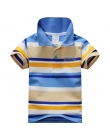 Lato Piękne Dziecko Chłopcy Skrótu Rękawa T Koszula Dzieci Bluzki W Paski Polo Shirt Tops