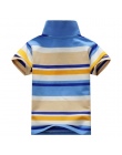 Moda Lato Boys Baby Skrótu Rękawa T Koszula Dzieci Bluzki W Paski Polo Shirt Tops
